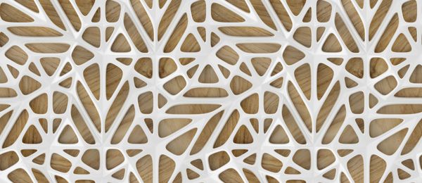 کاشی های سفید سفید 3D در پس زمینه بلوط چوبی بلوط چوب مواد بافت با وضوح بدون درز واقعی