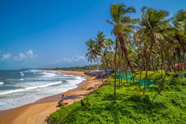 ساحل زیبا سینکریم گوا مقصد توریستی مشهور گوا هند