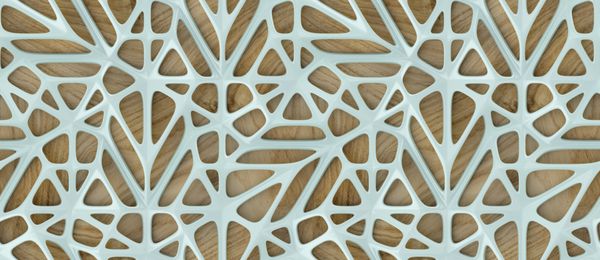 کاشی های آبی مشبک آبی 3d در پس زمینه بلوط چوبی بلوط چوب مواد بافت با وضوح بدون درز واقعی