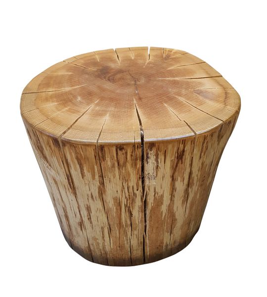 میز چوبی یا چوب چوب مبلمان ساخته شده از چوب ورودی جدا شده بر روی زمینه سفید با مسیر قطع
