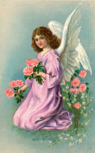 تصویر عید پاک یک گلبرگ فرشته حدود 1907