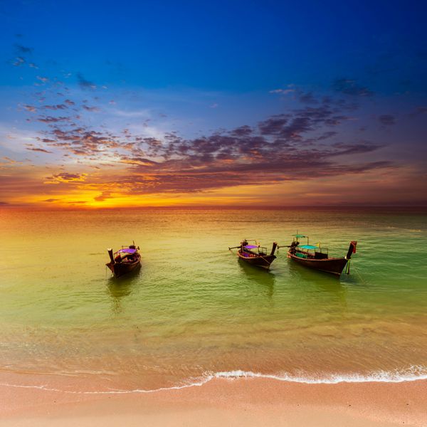 چشم انداز طبیعت تایلند پس زمینه گردشگری با ساحل دریا مقصد سفر تعطیلات