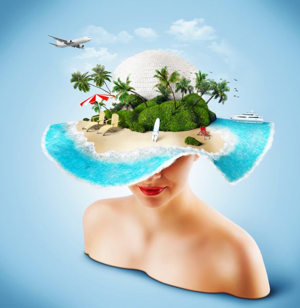 جزیره گرمسیری در کلاه زن مسافرت