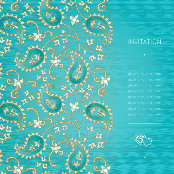 کارت تبریک با چرخش و گل های سبک در سبک شرقی پس زمینه روشن در سبک فارسی طراحی قالب برای دعوت عروسی شما می توانید متن خود را در کادر خالی قرار دهید تاریخ را ذخیره کنید