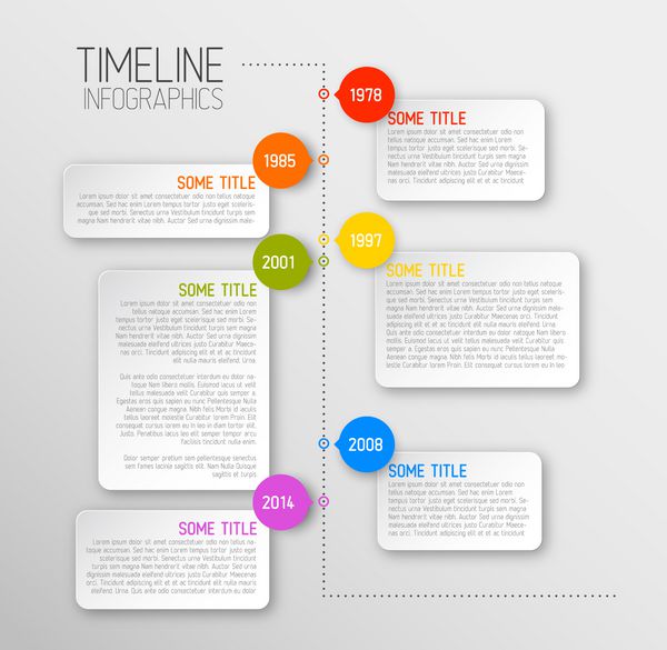 الگو برداری انتزاعی Vector Infographic با آیکون