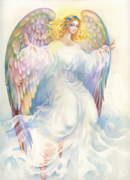 فرشته زیبا با بردار بال