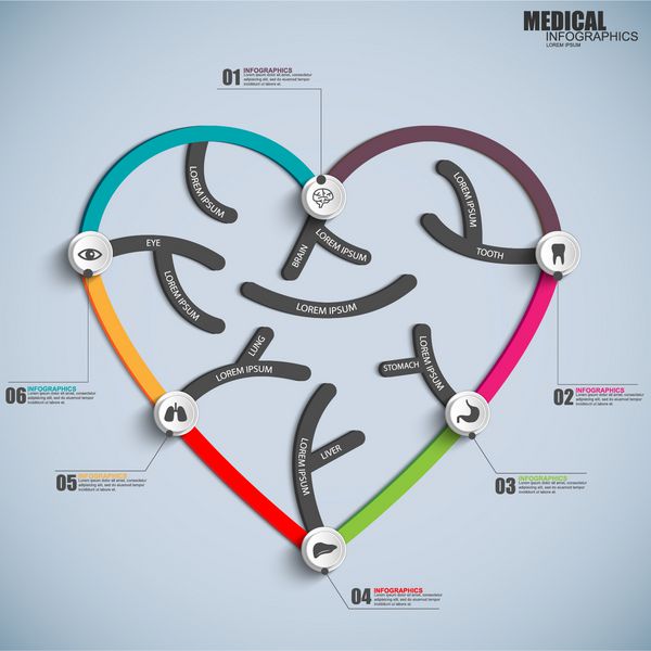 قالب طراحی infographics پزشکی