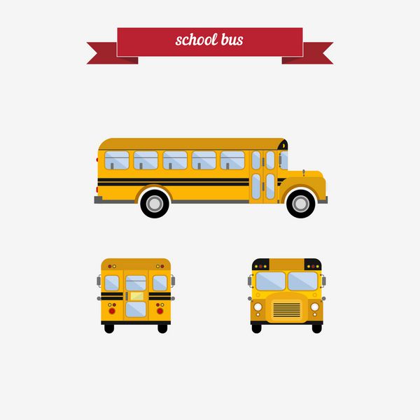 اتوبوس مدرسه طراحی سبک تخت بردار