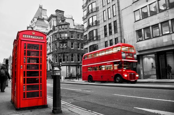 خیابان ناوگان لندن انگلستان رنگ انتخابی قرمز