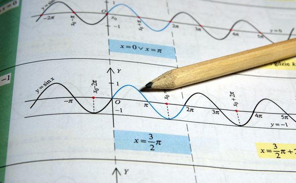 مطالعه ریاضی برای امتحان مجموعه کتاب مداد پس زمینه نشان می دهد مثلثات فرمول نمودار