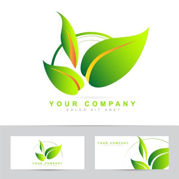 طراحی لوگو برگ سبز برای محصولات بیولوژیکی و زیست محیطی