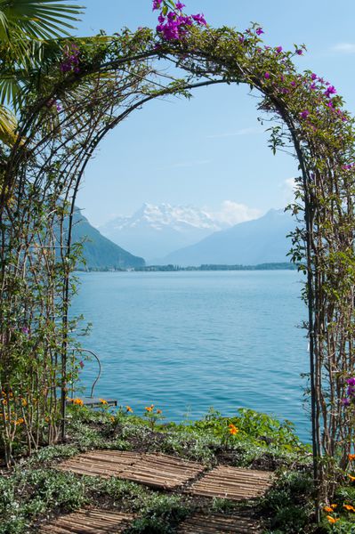 باغ چنگال باغ در Montreux سوئیس