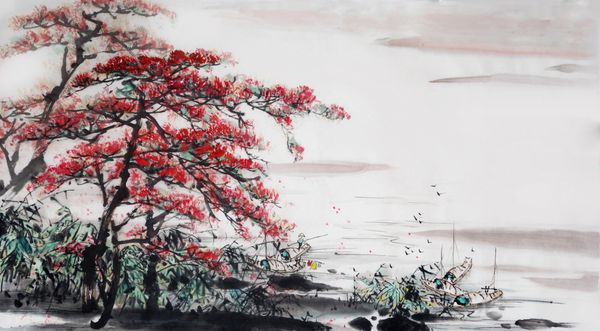 نقاشی چشم انداز نقاشی چینی سنتی