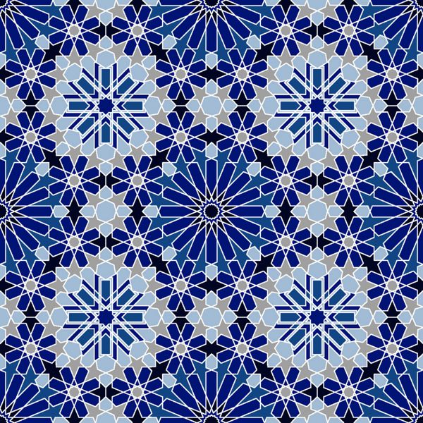 بافت کاشی مراکش الگوی بدون درز اسلامی پس زمینه شرقی تصویر زمینه مدیترانه