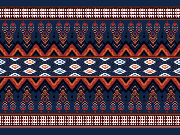 هندسی ikat قومی الگوی طراحی های سنتی شرقی برای پس زمینه فرش تصویر زمینه لباس لفاف پارچه تصویر بردار