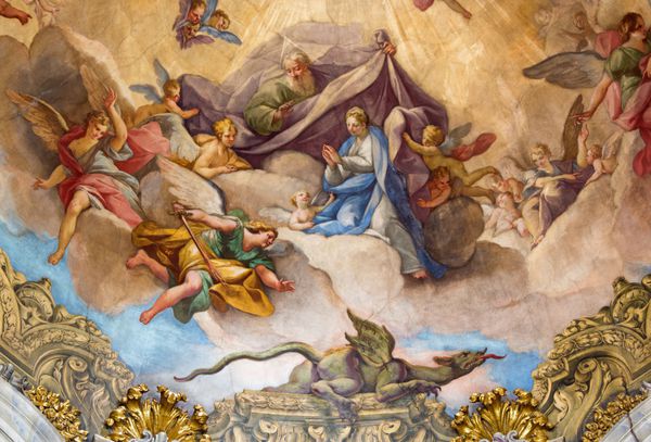 برزیل ایتالیا 22 خرداد 2016 افتخار فستیوال ویرجین در کلیسای کلیسا Chiesa di San Francesco dAssisi توسط جیووانی باتیستا ساسی 1762-1679