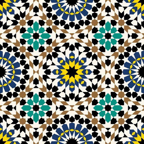مراکش الگوی بدون درز پس زمینه سنتی عربی اسلامی عنصر دکوراسیون مسجد