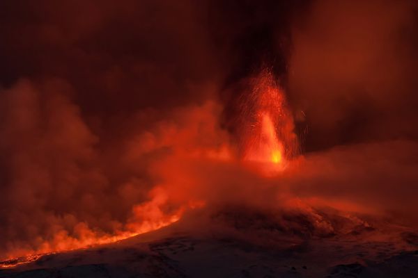 فوران آتشفشان کوه Etna