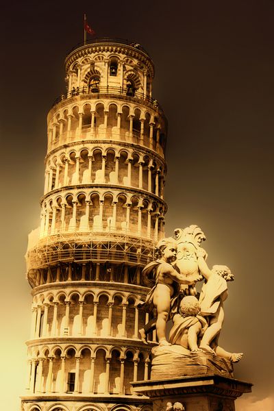 برج پیزا نشانه های ایتالیایی سری عکس های هنری هنری