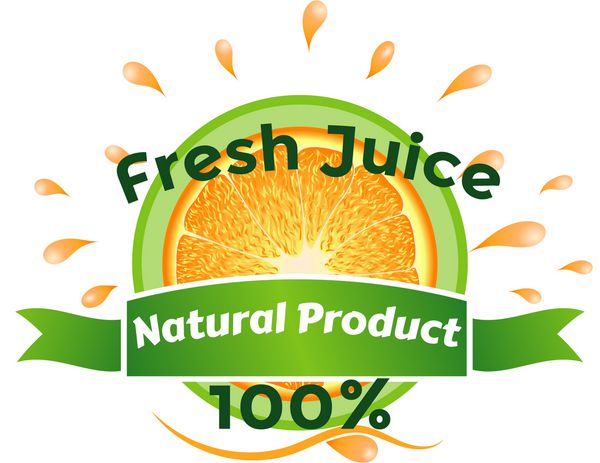 آبمیوه تازه محصولات طبیعی 100٪ درصد برچسب نارنجی اسپری ارگانیک