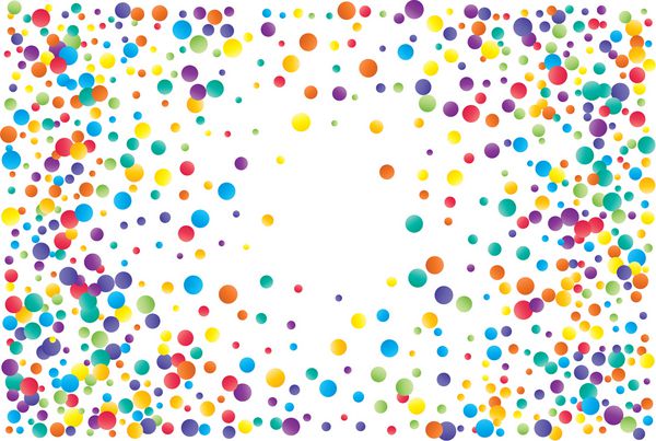 Festive colorful round confetti background Vector illustration for decoration of holidays postcards posters websites carnivals birthday and children