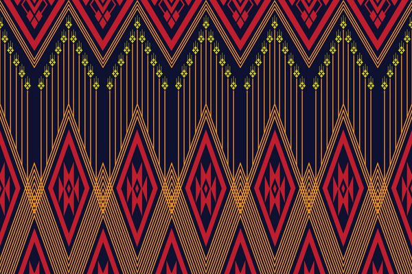 الگوی قومی هندسی الگوی سنتی برای پس زمینه فرش کاغذ دیواری لباس بسته بندی Batik پارچه sarong سبک بروشور گلدوزی