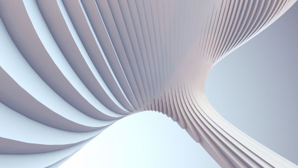 نوار سفید معماری پس زمینه الگوی آینده تصویر رندر 3d