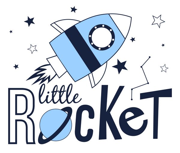 شعار کوچک موشک و تصویر برداری سفینه فضایی