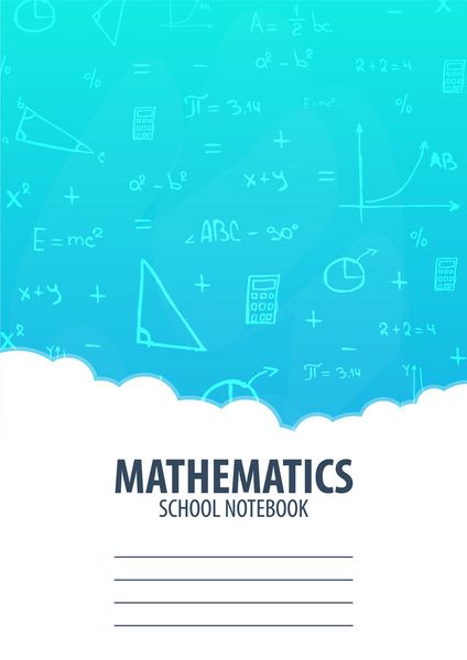 قالب ریاضی مدرسه نوت بوک برگشت به مدرسه بنر آموزشی