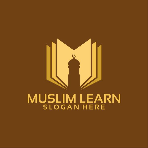 مسلمان یادگیری آرم اسلام آرم قالب یادگیری تصویر برداری