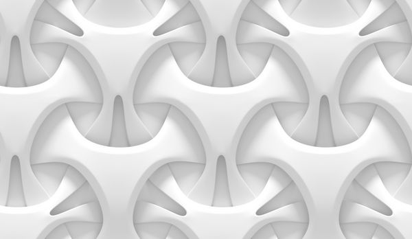 الگوی هندسی انتزاعی سفید سبک اریگامی کاغذی 3D رندر بافت بدون درز