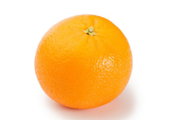 نمایش بالا از نارنجی در پس زمینه سفید