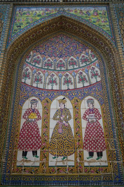 شیراز ایران 2 اکتبر 2017 هنر نقاشی موزه در جلوی نرانجستان قوام در شیراز