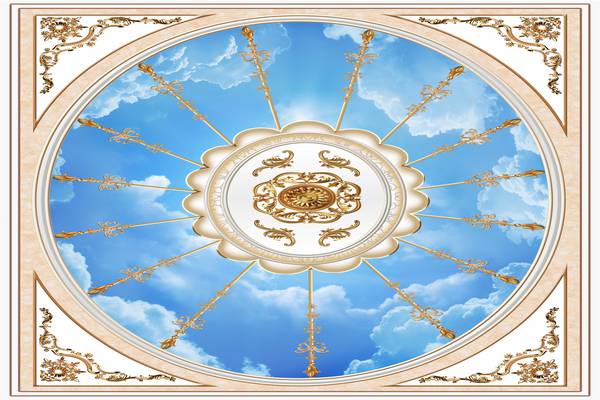 پوستر دیواری سه بعدی آسمان مجازی شاهانه