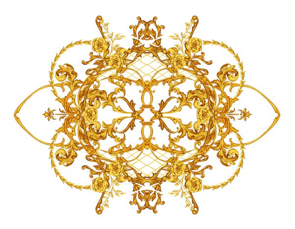 ترکیب باروک با گل طلایی