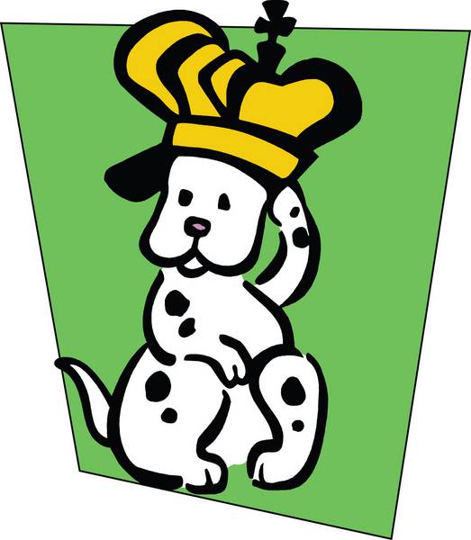 لوگوی سگ خالدار با پس زمینه ی سبز