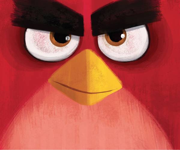 پوستر قرمز کاراکتر اصلی پرندگان خشمگین