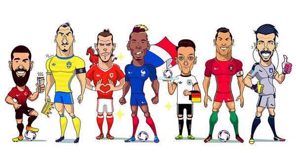 کاریکاتور بازیکنان مطرح فوتبال اروپا