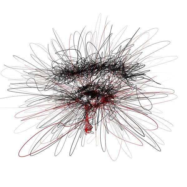 تصویرسازی چشم خونی با ترسیم خطوط