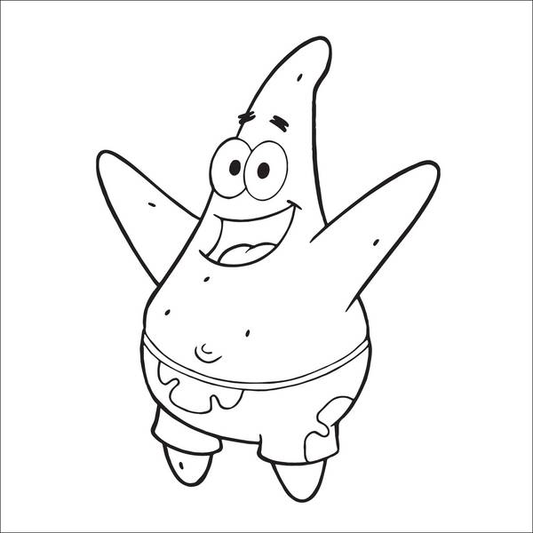 پاتریک در حال شادی از کارتون باب اسفنجی