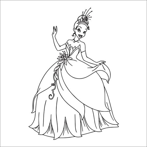 نقاشی پرنسس تیانا در حال رقص با تاج