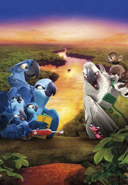 پوستر نایجل و خانواده آبی از کارتون ریو