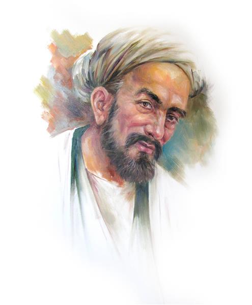 سعدی شیرازی شاعر پارسی گوی نقاشی پرتره