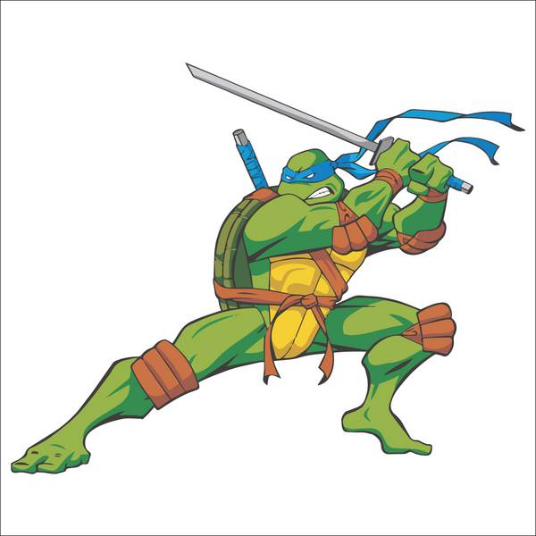 لئوناردو با ژست مبارزه در لاکپشت های نینجا