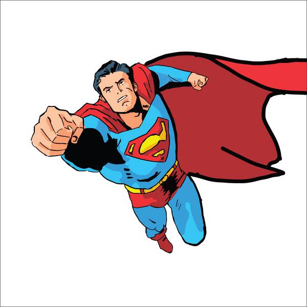 نقاشی کمیک و ایزوله سوپرمن