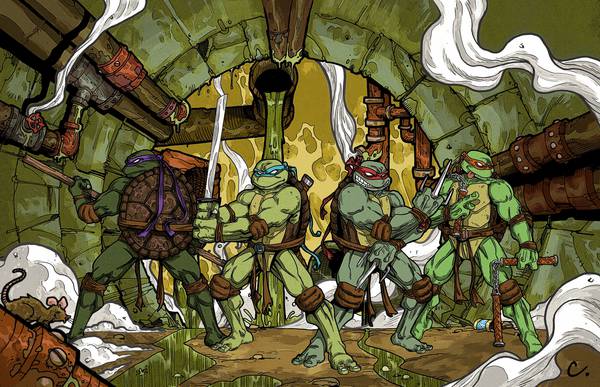 پوستر لاکپشت های نینجا در تونل