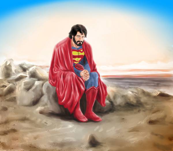 سوپرمن نشسته در مریخ