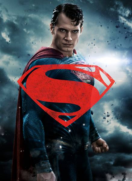 پوستر سوپرمن با لوگوی قرمز