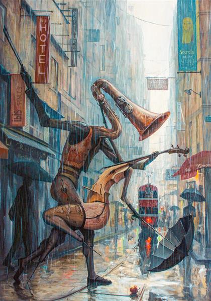 زندگی رقصی است زیر باران اثر هنری