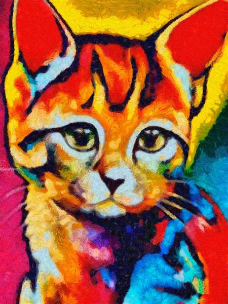 نقاشی گربه اثر سلیتو مدیروس